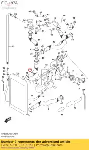 suzuki 1785140H10 hose,radiator i - Bottom side