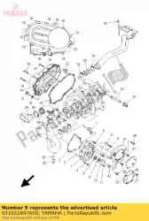 Tutaj możesz zamówić uszczelnienie olejowe od Yamaha , z numerem części 931022847600: