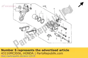 Honda 43110MCJ006 beugel comp., rr. - Onderkant