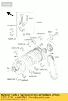 130311334, Kawasaki, albero motore-comp kawasaki gtr  a zl eliminator gpz ninja rx zx1000 1000gtr gpz1000rx zl1000 1000 , Nuovo