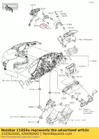 110562686, Kawasaki, suporte, lâmpada de posição, la zr100 kawasaki  z 1000 2015 2016 2017 2018 2019 2020 2021, Novo