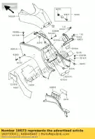 160730041, Kawasaki, isolante, coperchio laterale kawasaki kvf x 650 44, Nuovo