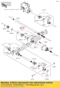 kawasaki 133100569 01 conjunto do eixo, carcaça - Lado inferior