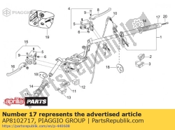 Aprilia AP8102717, Pesa antivibracion manillar, OEM: Aprilia AP8102717