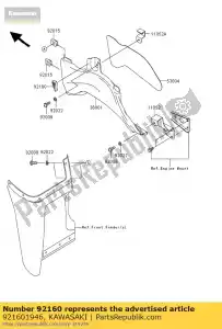 Kawasaki 921601946 damper - Bottom side