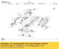 81500P160001, Benelli, Intermitente trasero izq. benelli euro 4 euro 5 0 502 2017 2018 2019 2021 2022, Nuevo