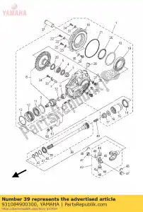 yamaha 931084900300 selo de óleo - Lado inferior