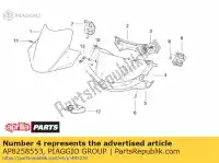 AP8258553, Piaggio Group, Pannello del cruscotto. grigio aprilia sr ho ditech carb e 50 2, Nuovo