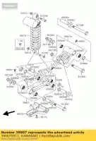 39007S011, Kawasaki, braccio-susp kawasaki kfx400 400 , Nuovo