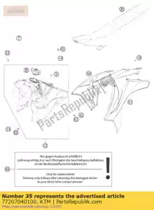 ktm 77207040100 assento 'camelo - Lado inferior