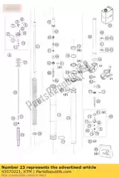 Aqui você pode pedir o tubo interno d = 43 mm l = 585 mm em KTM , com o número da peça 43570221: