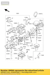 kawasaki 490061165 kofferbak, starterknop kl600-a1 - Onderkant