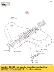 Kawasaki 530660375MA sedile-assy, ??doppia, nero - Il fondo