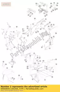 ktm 6900800110028A fr.fair.up.part l / s wh.gl.rc8 - Il fondo