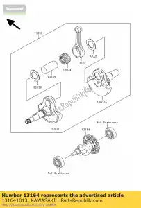 kawasaki 131641013 balancer-comp kvf360-a1 - Lado inferior