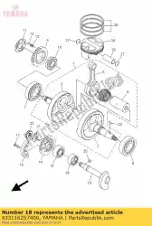 Ici, vous pouvez commander le roulement, cylindrique (3yl) auprès de Yamaha , avec le numéro de pièce 933116257400: