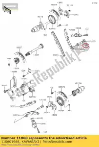 kawasaki 110601966 gasket kaf620-e1 - Bottom side