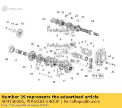 Aqui você pode pedir o parafuso c / flange m6x15 em Piaggio Group , com o número da peça AP9150006: