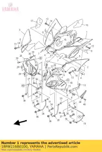 yamaha 18PW216B0100 parafango posteriore comp.2 - Il fondo