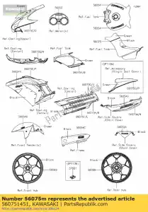 kawasaki 560751451 modello, copertura della coda, sinistra zx1400hg - Il fondo