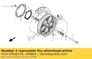 Honda 44311MGSD30 col, fr. côté roue - La partie au fond