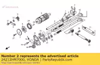 24212HM7000, Honda, widelec, ?rodkowa d?wignia zmiany biegów honda trx 400 450 500 2000 2001 2002 2003 2004 2010 2011, Nowy