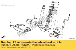 Here you can order the screw, special, 5mm from Honda, with part number 90106MBA610: