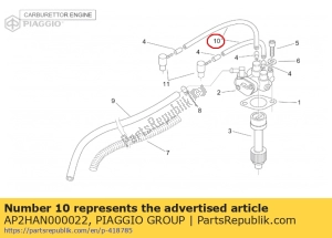 aprilia AP2HAN000022 Ölleitung - Unterseite