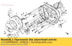 Aquí puede pedir cubierta, r. Caja del cigüeñal de Honda , con el número de pieza 11330MM8000: