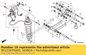 Honda 90153KF0000 perno, brida, 10x55 - Lado inferior