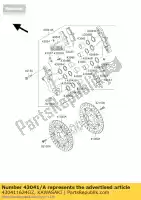 430411624GZ, Kawasaki, caliper-assy, ??fr, lh, al kawasaki zrx 1100, Nieuw