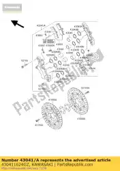 Ici, vous pouvez commander le étrier-assy, ?? Fr, lh, al auprès de Kawasaki , avec le numéro de pièce 430411624GZ: