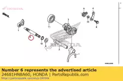Here you can order the spindle, gearshift from Honda, with part number 24681HN8A60: