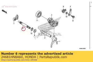 Honda 24681HN8A60 spindle, gearshift - Bottom side