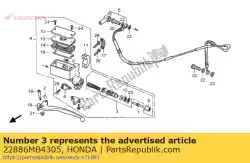 Ici, vous pouvez commander le ensemble de piston, embrayage maître auprès de Honda , avec le numéro de pièce 22886MB4305: