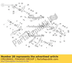 Ici, vous pouvez commander le goupille de repose-pieds auprès de Piaggio Group , avec le numéro de pièce CM228402: