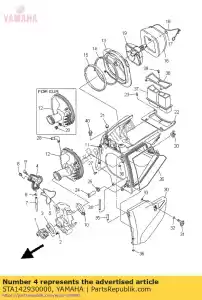 yamaha 5TA142930000 cubierta 1 - Lado inferior