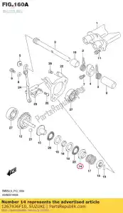 suzuki 1267436F10 rolha, governo - Lado inferior