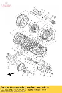 yamaha 901011201100 bout - Onderkant