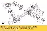 13011MAS315, Honda, set di anelli, pistone (std.) honda cb cbr 900 1996 1997 2002 2003 2004 2005, Nuovo