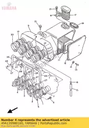 Aqui você pode pedir o junta, carburador 4 em Yamaha , com o número da peça 49A135980100: