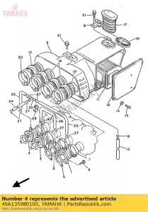 yamaha 49A135980100 junta, carburador 4 - Lado inferior