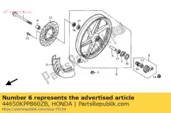 Aqui você pode pedir o subconjunto da roda., fr. * typ em Honda , com o número da peça 44650KPP860ZB: