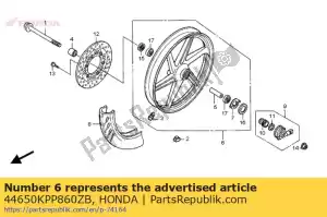 Honda 44650KPP860ZB subconjunto da roda., fr. * typ - Lado inferior