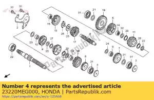 Honda 23220MEG000 contraeje comp. - Lado inferior