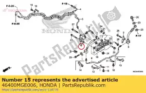 Honda 46400MGE006 válvula assy., proporçãoin - Lado inferior