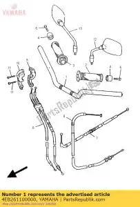 yamaha 4EB261100000 handvat comp. - Onderkant
