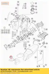 Ici, vous pouvez commander le protecteur de chaleur auprès de KTM , avec le numéro de pièce 60307040080: