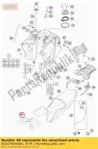 ktm 60307040080 protecteur de chaleur - La partie au fond