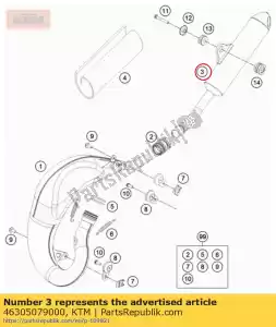 ktm 46305079000 silenciador 65 sx - Lado inferior